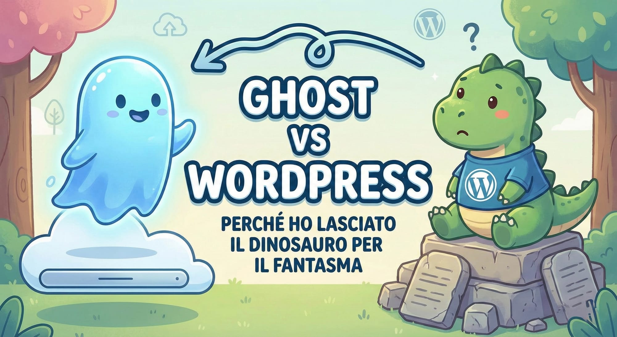 Ghost vs WordPress: perché ho lasciato il dinosauro per il fantasma